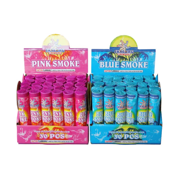 Pink and Blue Smoke