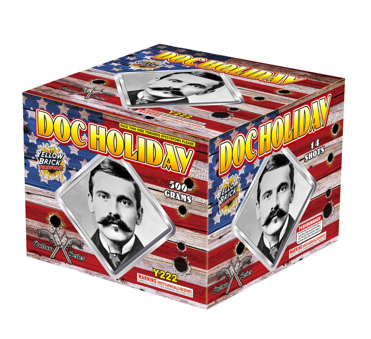煙突 Foil Doc Holiday 14 Shots – Helm Fireworks